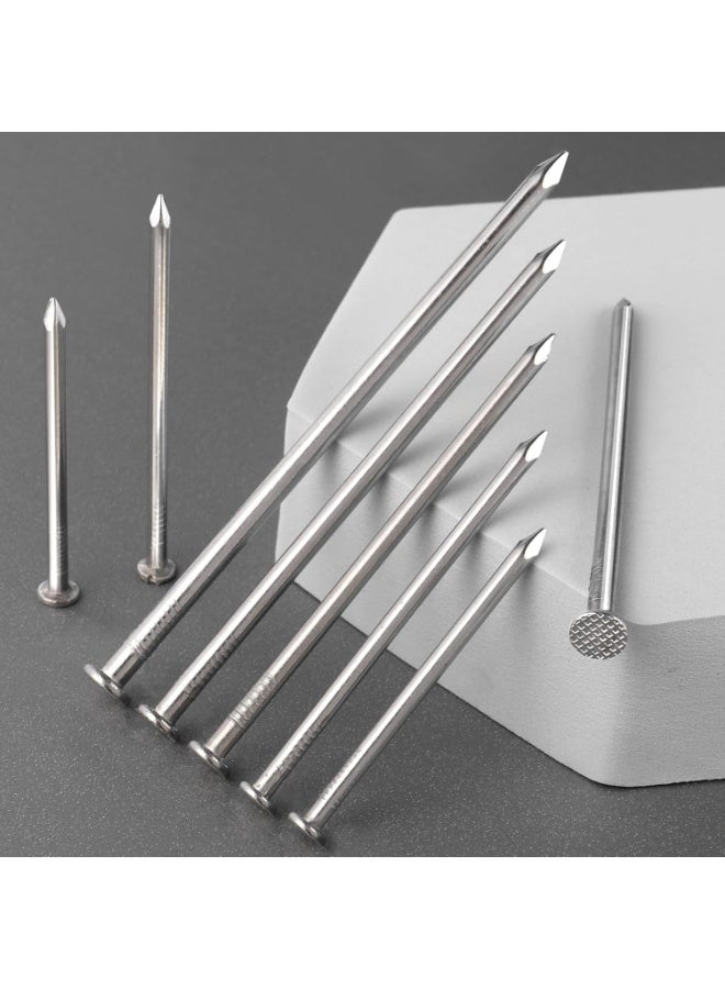 150PCS Stainless Steel Hardware Nails, 2 Inch Flat Head for Hanging Pictures, Small Wall and Wood Finishing Nails - Image 2